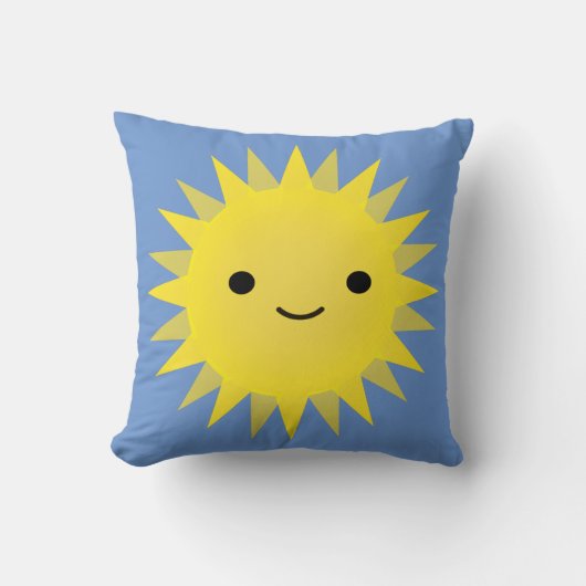 Coussin Soleil souriant Cute Kawaii (Recto)