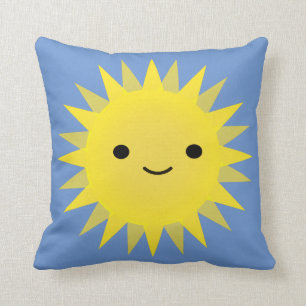Coussin Soleil souriant Cute Kawaii