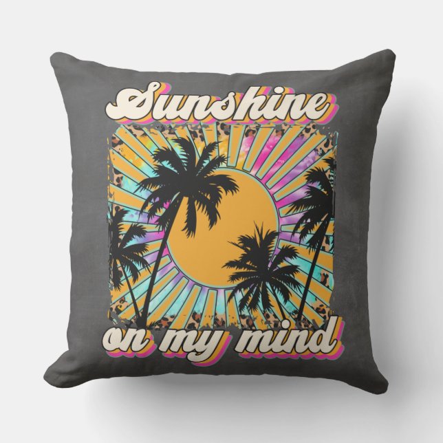 Coussin Soleil sur mon esprit (Recto)