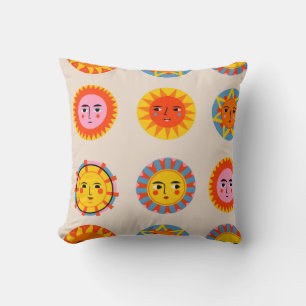 Coussin soleils Abstraits : motif sans couture ethnique.
