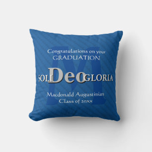 Coussin SOLI DEO GLORIA Personnalisé Keepsaké Graduation