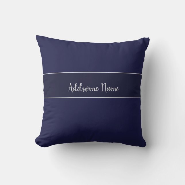 Coussin Solid color Navy Blue Modern Stylish (Recto)