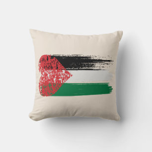 Coussin Solidarité palestinienne Amour, Justice et Liber
