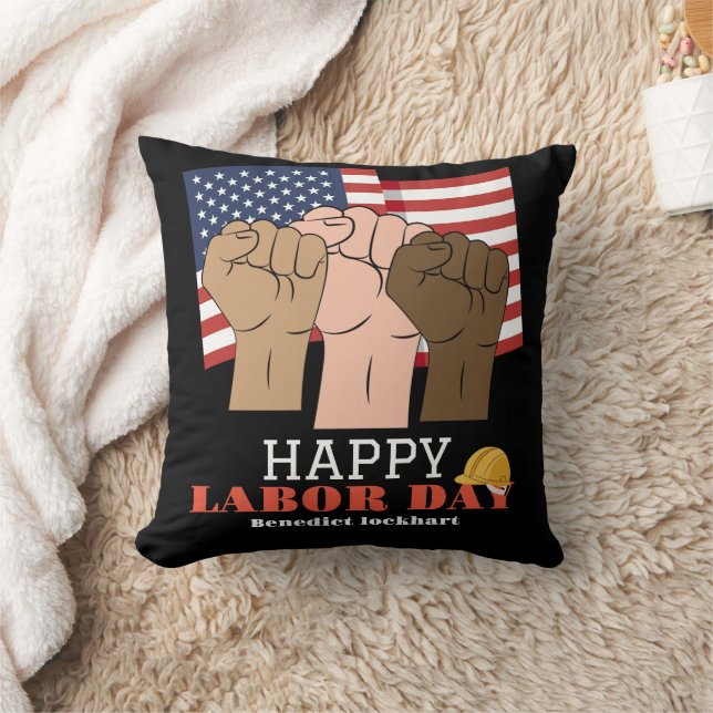 Coussin Solidarité Travailleur Unité Fête du Travail avec  (Couverture)