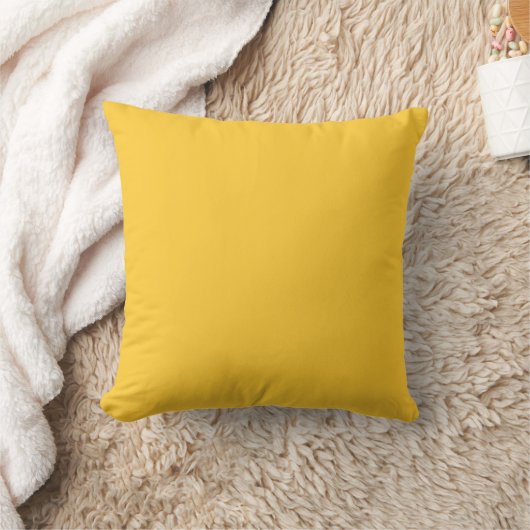Coussin Solide couleur or jaune uni basique (Couverture)