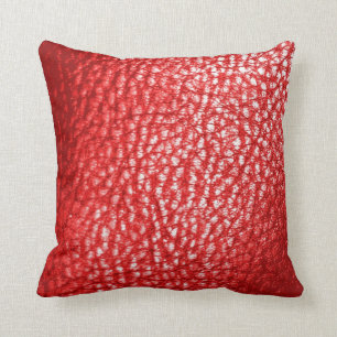 Coussin Solide en cuir métallique de corail profond