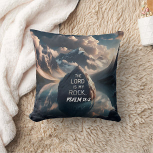 Coussin Solidité Divine : Le Seigneur Est Ma Roche