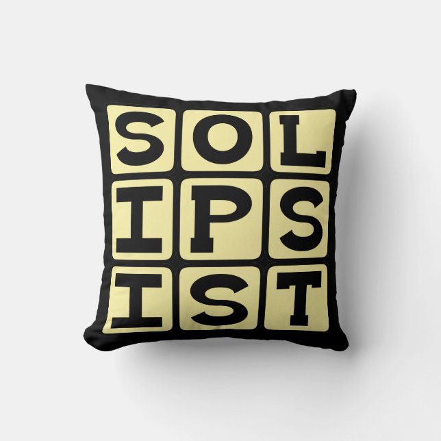 Coussin Solipsiste, Point de Vue Philosophique (Recto)