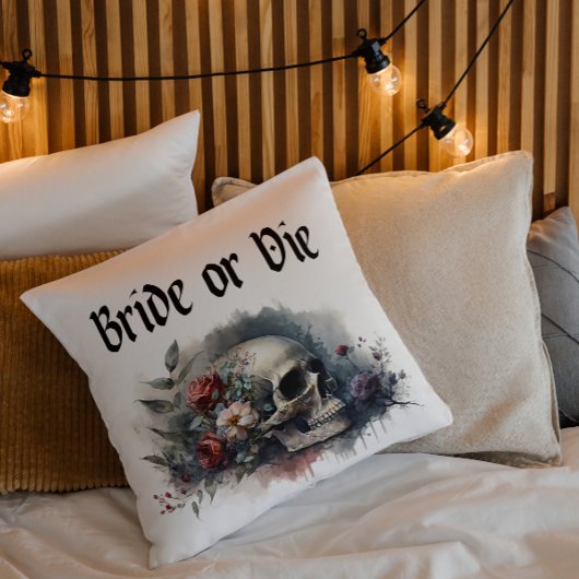 Coussin Sombre Fête de Mariage Gothique ou Mourir Enterrem