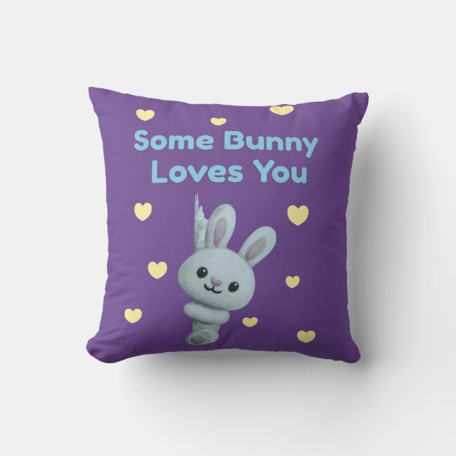 Coussin Some Bunny vous aime (Recto)