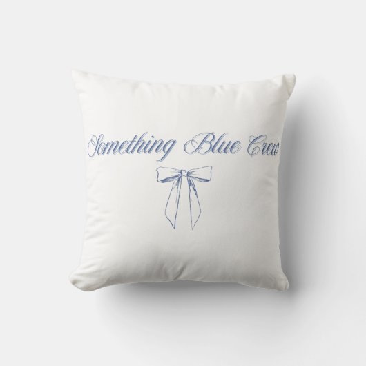 Coussin Something Blue Crew Design | Nœud Bleu pour la Mar (Recto)