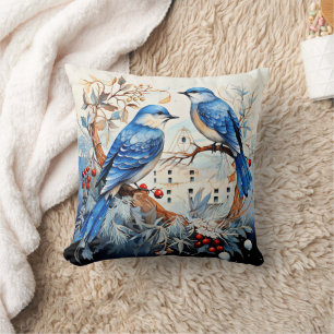 Coussin Songbirds, belle illustration,