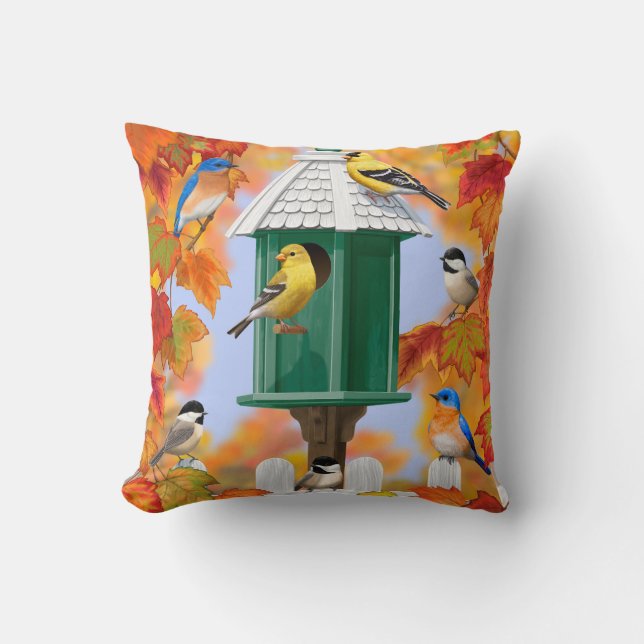 Coussin Songbirds en automne (Recto)