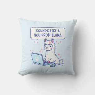 Coussin Sonne comme un problème de lama - Lama de bureau m