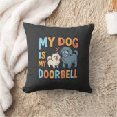 Coussin Sonnette Drôle pour Chien Amateur d'Animaux (Couverture)