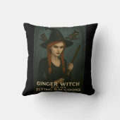 Coussin Sorcière de gingembre avec ses ratons volants (Verso)