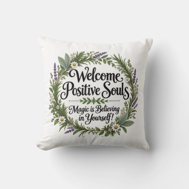 Coussin Sorcière d'été réversible Douce & Sassy (Recto)