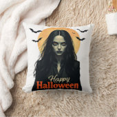 Coussin Sorcière gothique d'Halloween (Couverture)