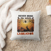 Coussin Sorcière, N'importe quoi, Labrador Méfiez-vous de (Couverture)