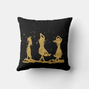 Coussin Sorcières Danseuses Dorées