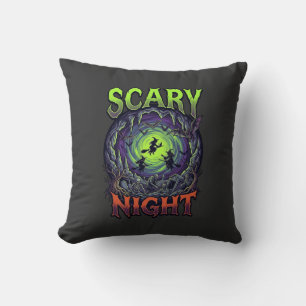 Coussin Sorcières de nuit effrayantes Grotte de chauves-so