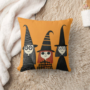Coussin Sorcières lunaires Éffrayant mignonne Halloween