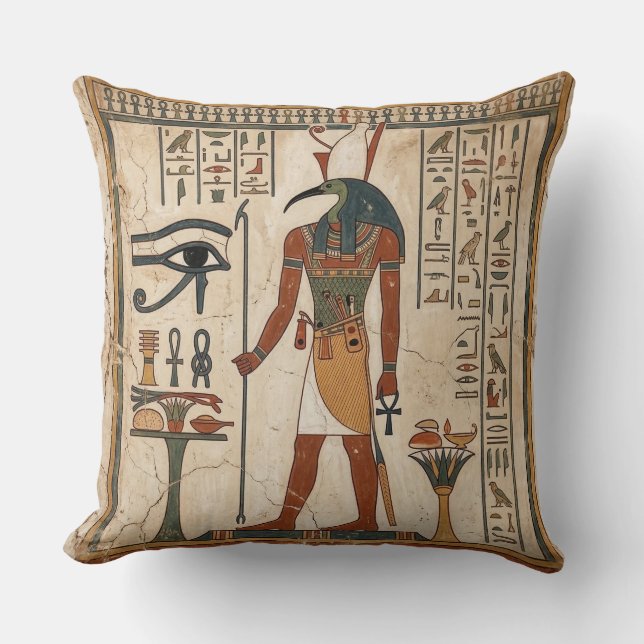 Coussin Sort de Djehuty : Thoth-Mage Égypte ancienne (Recto)