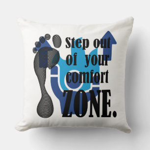 Coussin Sortez de votre zone de confort Vecteur motivation