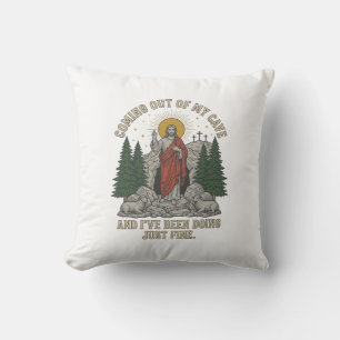 Coussin Sortir de ma grotte Résurrection Parole T-Shirt De
