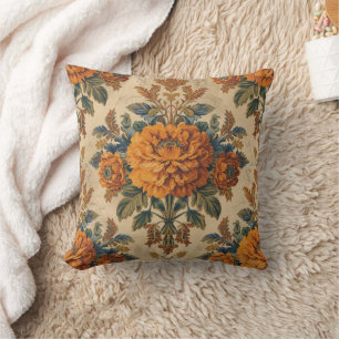 Coussin souci William Morris floral vintage