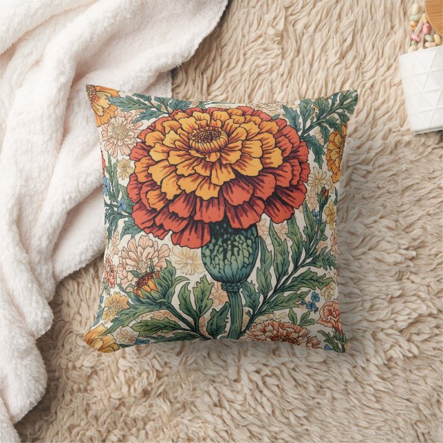 Coussin souci William Morris floral vintage (Couverture)