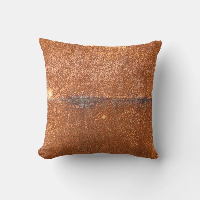 Coussin Soudé vieux métal, texture rouille. (Recto)