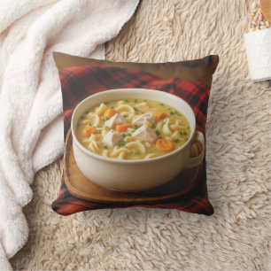 Coussin Soupe aux nouilles de poulet