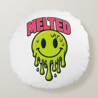 Coussin souriant en forme de petit cercle mignon