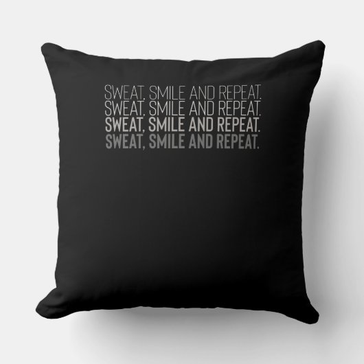 Coussin Sourire à la sueur Répéter la condition physique M (Recto)
