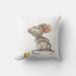 Coussin Souris adorable et dessin animé de fromage