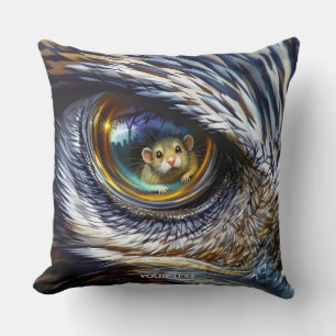 Coussin Souris aux Yeux d'Aigle Mignons Fantastiques