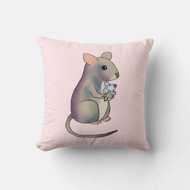 Coussin Souris avec la souris (Recto)