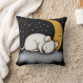 Coussin ☁️🐭 Souris Blanche Nuage Sommeil Décoration Douil (Couverture)