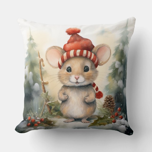 Coussin Souris de Noël (Recto)