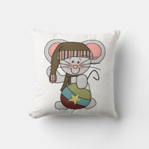 Coussin Souris de Noël avec l'ornement