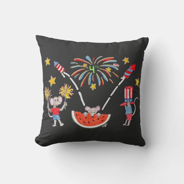 Coussin Souris du 4 juillet (Recto)