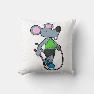 Coussin Souris en forme avec corde