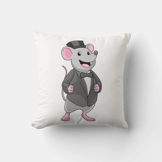 Coussin Souris en marié avec ruban (Recto)