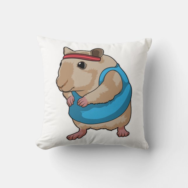 Coussin Souris en tant que coureur avec bandeau (Recto)