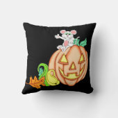 Coussin Souris Halloween Et Citrouille (Verso)