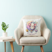 Coussin Souris mignonne personnalisée dormant sur une demi (Chaise)
