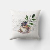 Coussin Souris victorienne en tasse de thé (Verso)