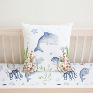 Coussin Sous la mer Décor de la Nourriture, Dauphin