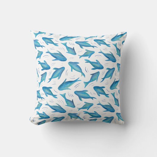 Coussin Sous la mer enfants requin de l'océan (Recto)